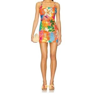 Kulani Kinis Vibrant Floral Mini Dress Size Medium NWT